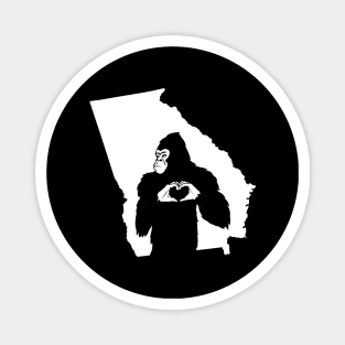 Bigfoot Georgia State Map Magnet